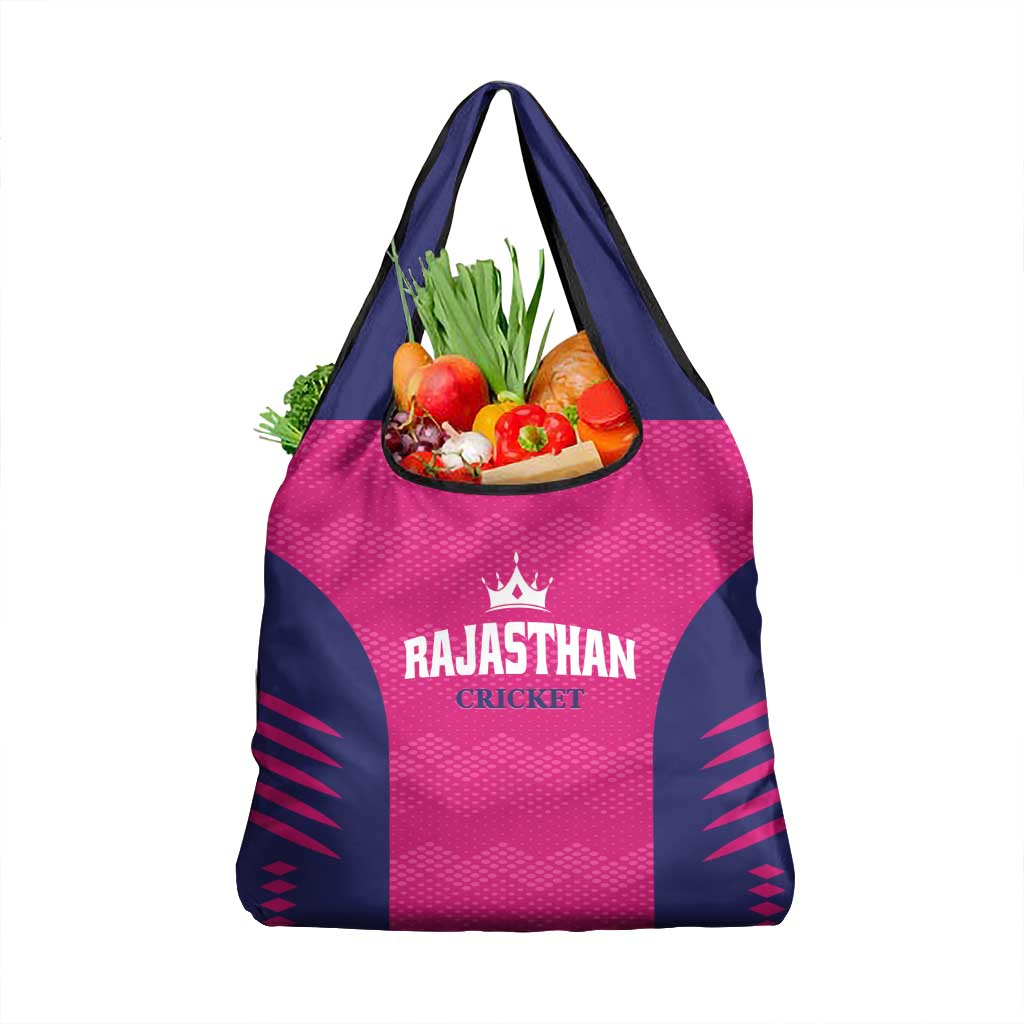 Rajasthan 2025 Cricket Royals Grocery Bag Pink And Halla Bol