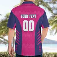 Custom Rajasthan 2025 Cricket Royals Hawaiian Shirt Pink And Halla Bol