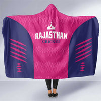 Rajasthan 2025 Cricket Royals Hooded Blanket Pink And Halla Bol