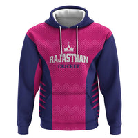 Custom Rajasthan 2025 Cricket Royals Hoodie Pink And Halla Bol