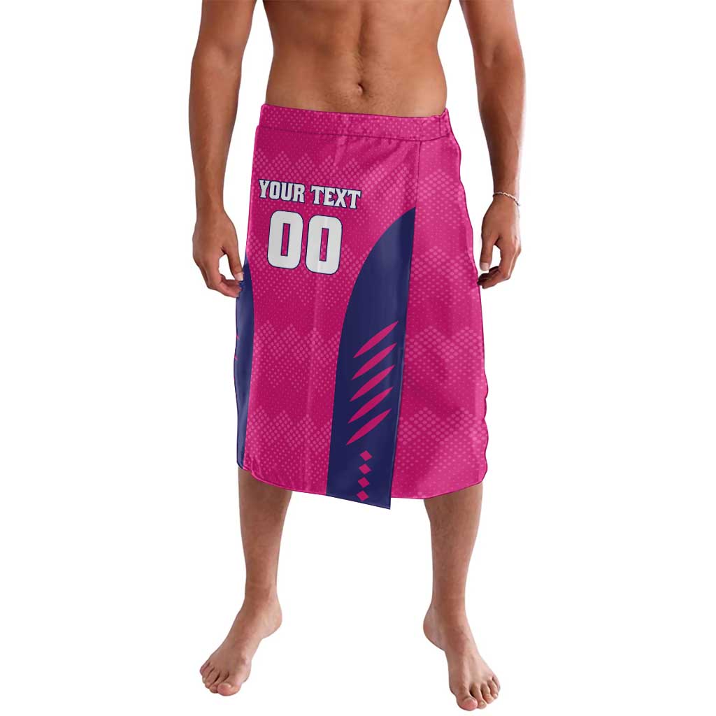 Custom Rajasthan 2025 Cricket Royals Lavalava Pink And Halla Bol
