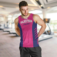 Custom Rajasthan 2025 Cricket Royals Men Tank Top Pink And Halla Bol
