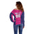 Custom Rajasthan 2025 Cricket Royals Off Shoulder Sweater Pink And Halla Bol