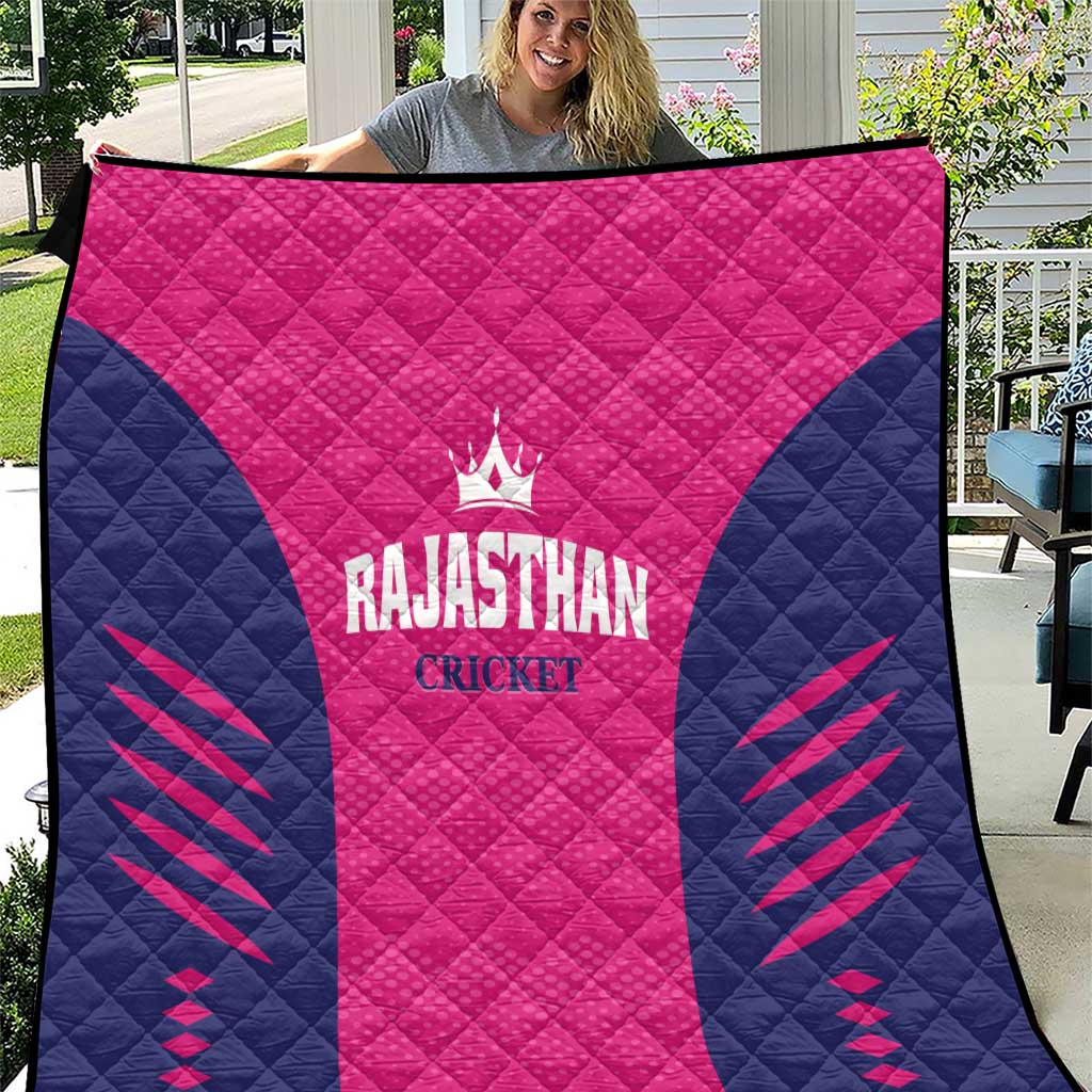 Rajasthan 2025 Cricket Royals Quilt Pink And Halla Bol