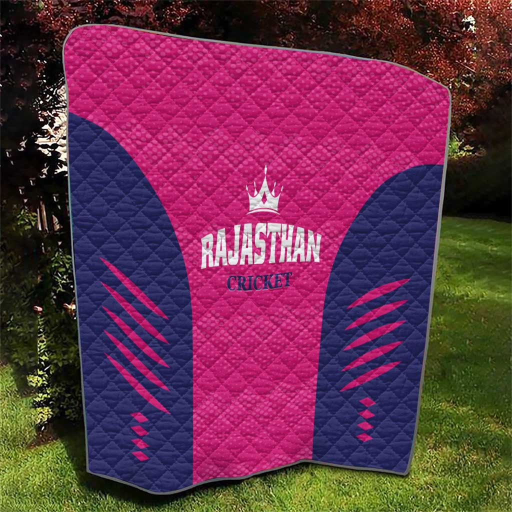 Rajasthan 2025 Cricket Royals Quilt Pink And Halla Bol