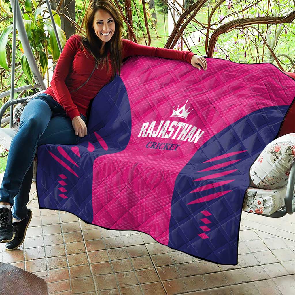 Rajasthan 2025 Cricket Royals Quilt Pink And Halla Bol