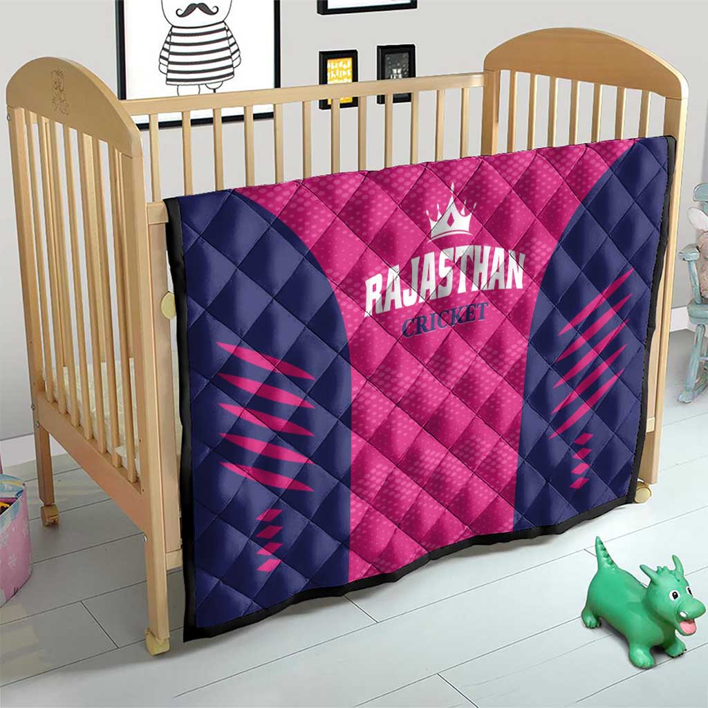 Rajasthan 2025 Cricket Royals Quilt Pink And Halla Bol