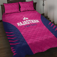 Rajasthan 2025 Cricket Royals Quilt Bed Set Pink And Halla Bol