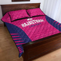 Rajasthan 2025 Cricket Royals Quilt Bed Set Pink And Halla Bol