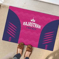 Rajasthan 2025 Cricket Royals Rubber Doormat Pink And Halla Bol