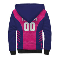 Custom Rajasthan 2025 Cricket Royals Sherpa Hoodie Pink And Halla Bol