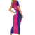 Custom Rajasthan 2025 Cricket Royals Short Sleeve Bodycon Dress Pink And Halla Bol