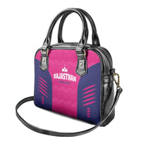 Rajasthan 2025 Cricket Royals Shoulder Handbag Pink And Halla Bol