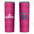 Custom Rajasthan 2025 Cricket Royals Skinny Tumbler Pink And Halla Bol