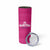 Custom Rajasthan 2025 Cricket Royals Skinny Tumbler Pink And Halla Bol