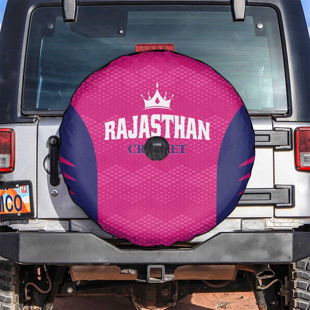 Rajasthan 2025 Cricket Royals Spare Tire Cover Pink And Halla Bol