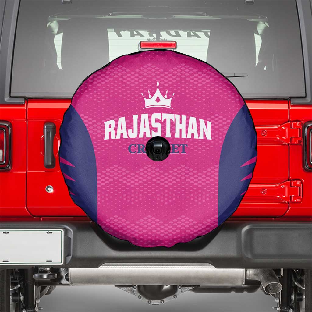 Rajasthan 2025 Cricket Royals Spare Tire Cover Pink And Halla Bol