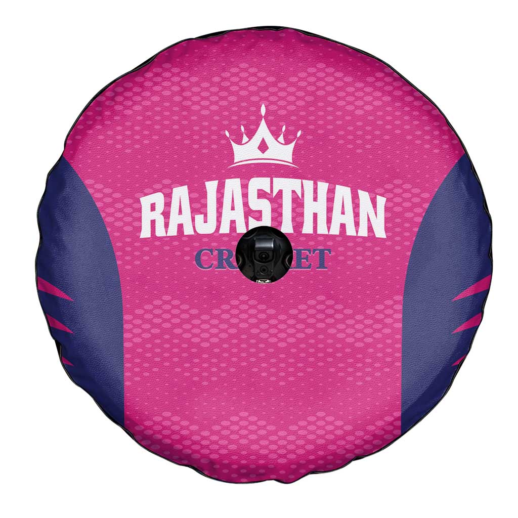 Rajasthan 2025 Cricket Royals Spare Tire Cover Pink And Halla Bol