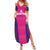 Custom Rajasthan 2025 Cricket Royals Summer Maxi Dress Pink And Halla Bol