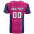 Custom Rajasthan 2025 Cricket Royals T Shirt Pink And Halla Bol