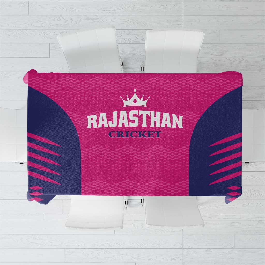Rajasthan 2025 Cricket Royals Tablecloth Pink And Halla Bol