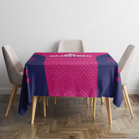 Rajasthan 2025 Cricket Royals Tablecloth Pink And Halla Bol