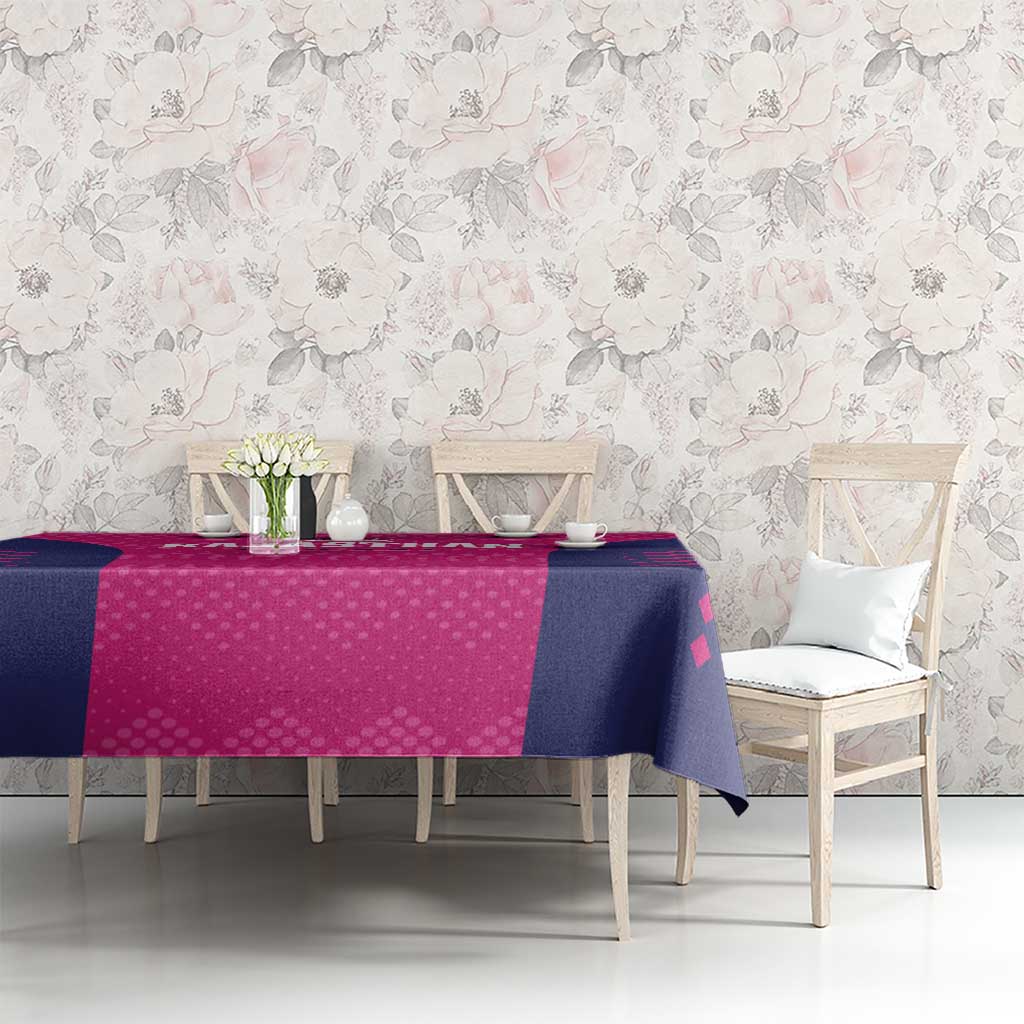 Rajasthan 2025 Cricket Royals Tablecloth Pink And Halla Bol
