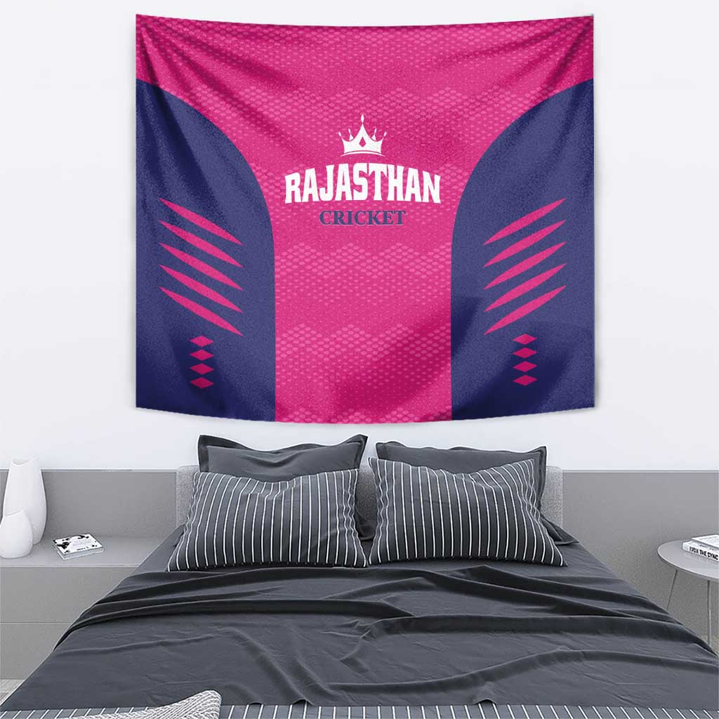 Rajasthan 2025 Cricket Royals Tapestry Pink And Halla Bol