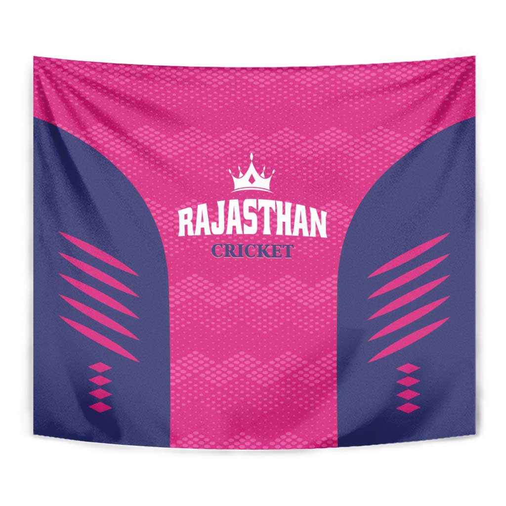 Rajasthan 2025 Cricket Royals Tapestry Pink And Halla Bol