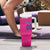 Custom Rajasthan 2025 Cricket Royals Tumbler With Handle Pink And Halla Bol