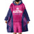 Custom Rajasthan 2025 Cricket Royals Wearable Blanket Hoodie Pink And Halla Bol