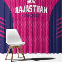 Rajasthan 2025 Cricket Royals Window Curtain Pink And Halla Bol