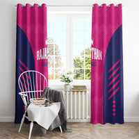 Rajasthan 2025 Cricket Royals Window Curtain Pink And Halla Bol