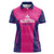 Custom Rajasthan 2025 Cricket Royals Women Polo Shirt Pink And Halla Bol