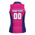 Custom Rajasthan 2025 Cricket Royals Women Sleeveless Polo Shirt Pink And Halla Bol