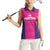 Custom Rajasthan 2025 Cricket Royals Women Sleeveless Polo Shirt Pink And Halla Bol