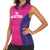 Custom Rajasthan 2025 Cricket Royals Women Sleeveless Polo Shirt Pink And Halla Bol