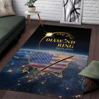 Total Solar Eclipse 2024 Area Rug My 2nd Diamond Ring - Wonder Print Shop