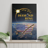 Total Solar Eclipse 2024 Canvas Wall Art My 2nd Diamond Ring - Wonder Print Shop