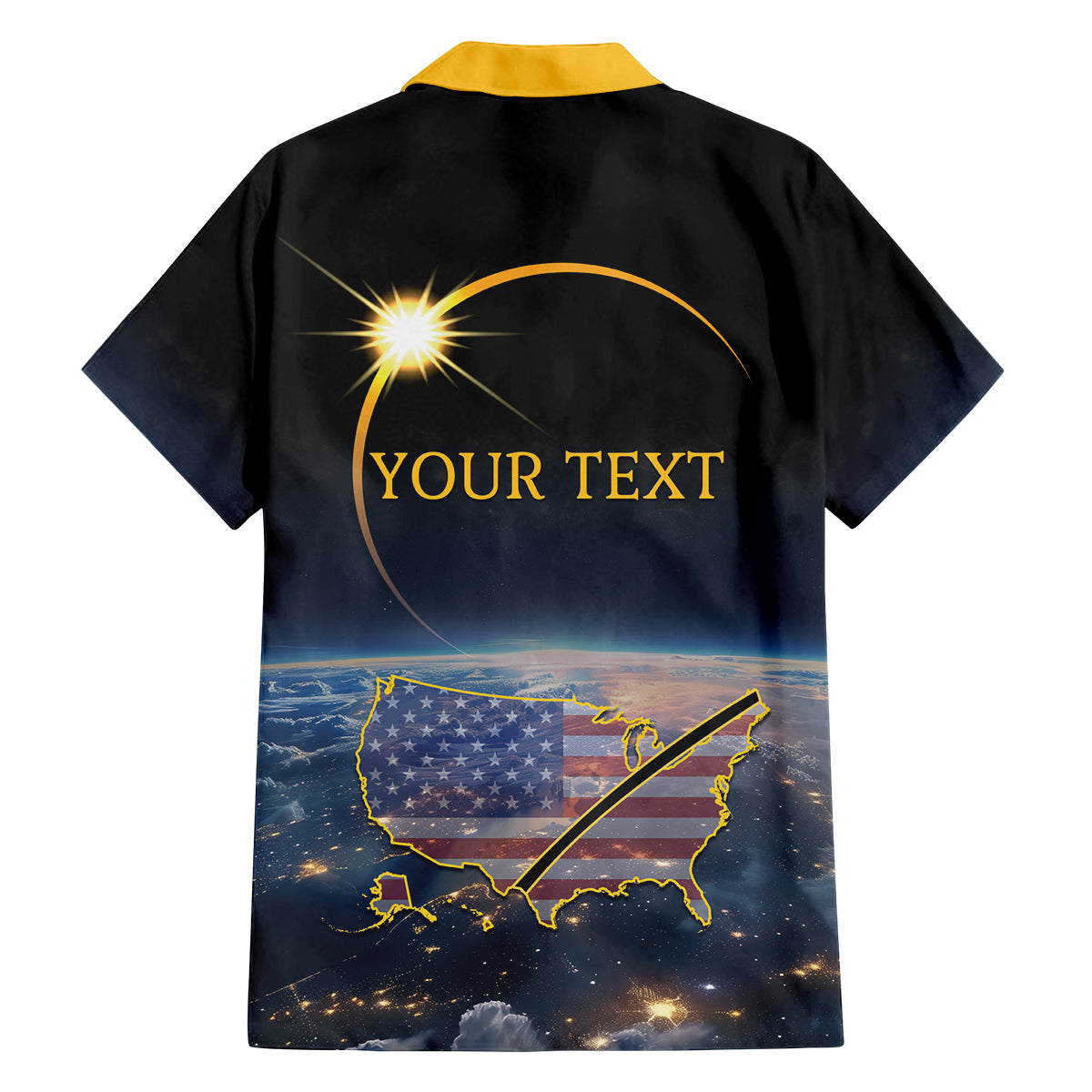 Personalized Total Solar Eclipse 2024 Family Matching Tank Maxi Dress and Hawaiian Shirt My 2nd Diamond Ring - Wonder Print Shop