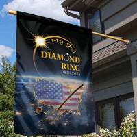 Total Solar Eclipse 2024 Garden Flag My 2nd Diamond Ring - Wonder Print Shop
