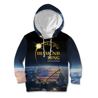 Personalized Total Solar Eclipse 2024 Kid Hoodie My 2nd Diamond Ring - Wonder Print Shop