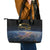 Total Solar Eclipse 2024 Leather Tote Bag My 2nd Diamond Ring - Wonder Print Shop