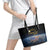 Total Solar Eclipse 2024 Leather Tote Bag My 2nd Diamond Ring - Wonder Print Shop