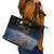 Total Solar Eclipse 2024 Leather Tote Bag My 2nd Diamond Ring - Wonder Print Shop