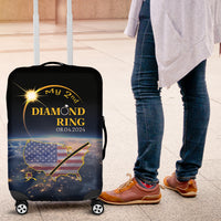 Total Solar Eclipse 2024 Luggage Cover My 2nd Diamond Ring - Wonder Print Shop