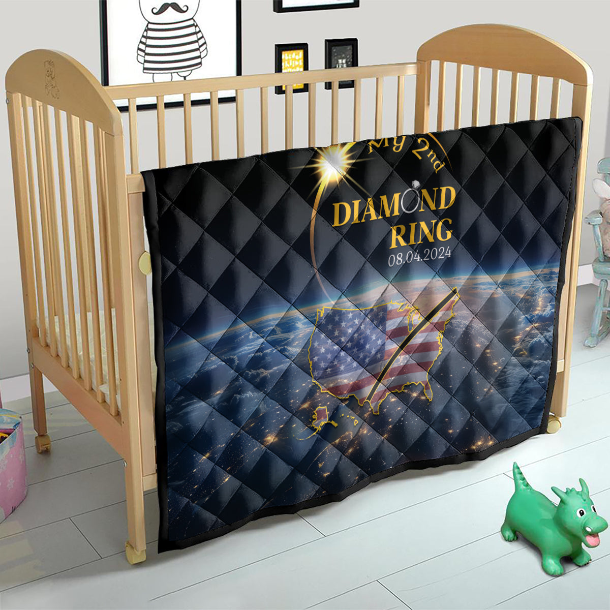 Total Solar Eclipse 2024 Quilt My 2nd Diamond Ring - Wonder Print Shop