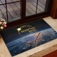 Total Solar Eclipse 2024 Rubber Doormat My 2nd Diamond Ring - Wonder Print Shop
