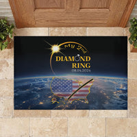 Total Solar Eclipse 2024 Rubber Doormat My 2nd Diamond Ring - Wonder Print Shop