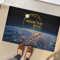 Total Solar Eclipse 2024 Rubber Doormat My 2nd Diamond Ring - Wonder Print Shop